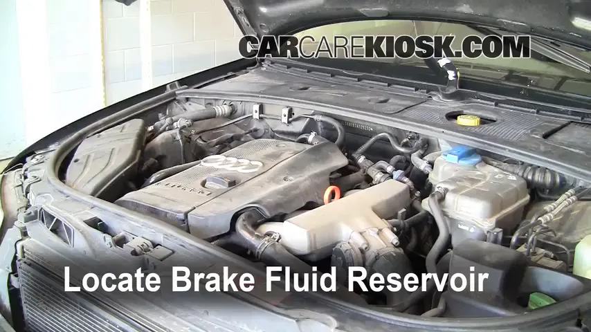 2002 Audi A4 Quattro 1.8L 4 Cyl. Turbo Brake Fluid Add Fluid